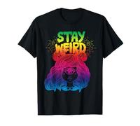 Stay Weird Rainbow Colour Cyclops Gothic Girl - Be Yourself T-Shirt