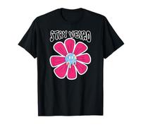Stay Weird Retro Psychedelic Melting Smile Flower Groovy T-Shirt