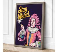 Stay Weird Typography Canvas Wall Art Print 18x12 Inch (46 x 30 cm)