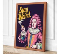 Stay Weird Typography Canvas Wall Art Print 30x20 Inch (76 x 51 cm)