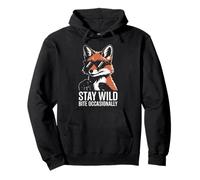 Stay Wild Bite Occasionally Funny Fox Sarcasm Pullover Hoodie