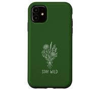 Stay Wild Bouquet Design Line Art Boho Style Case for iPhone 11