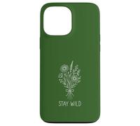 Stay Wild Bouquet Design Line Art Boho Style Case for iPhone 13 Pro Max