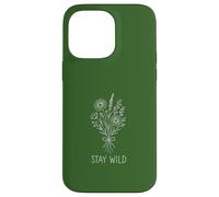 Stay Wild Bouquet Design Line Art Boho Style Case for iPhone 14 Pro Max