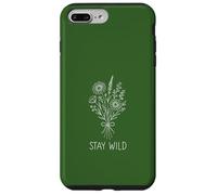 Stay Wild Bouquet Design Line Art Boho Style Case for iPhone 7 Plus/8 Plus