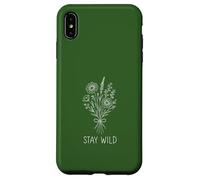 Stay Wild Bouquet Design Line Art Boho Style Case for iPhone XS Max