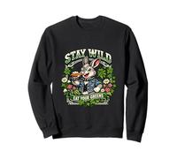 Stay Wild Eat Your Greens Rabbit Vegan Punk Rocker Animal Sweatshirt