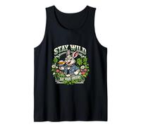 Stay Wild Eat Your Greens Rabbit Vegan Punk Rocker Animal Tank Top
