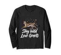 Stay Wild Love Genet Cats Exotic Animal Lover Long Sleeve T-Shirt