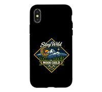 Stay Wild Moon Child Mountain Nature Celestial Boho Case for iPhone X/XS