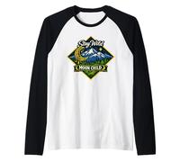 Stay Wild Moon Child Mountain Nature Celestial Boho Raglan Baseball Tee