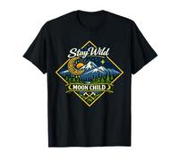 Stay Wild Moon Child Mountain Nature Celestial Boho T-Shirt