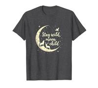 Stay Wild Moon Child Mystical Night Sky T-Shirt, Men, Dark Heather Grey, 3XL