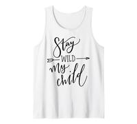 Stay Wild My Child Arrow Quote Typography Wall Decor Tank Top