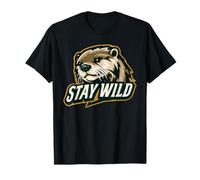 Stay Wild - Otter Design | Nature & Adventure Motif T-Shirt