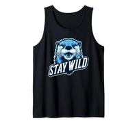 Stay Wild - Otter Design | Nature & Adventure Motif Tank Top