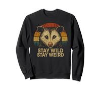 Stay Wild Stay Weird Funny Opossum Vintage Animal Possum Sweatshirt