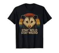 Stay Wild Stay Weird Funny Opossum Vintage Animal Possum T-Shirt