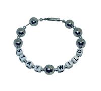 STAY WILD Word Bracelet unisex (party glasto music festival) - Mixed Up Dolly