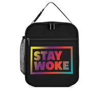 Stay Woke Insulated Lunch Bag Reusable Cooler Lunchbox Tote Meal Container for Women Men