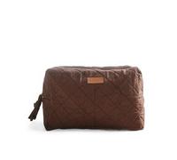 Staya Quilted Toiletry Pouch - Compact, Versatile, and Stylish Bag for All Your Essentials, Cacao, Quilted Pouch