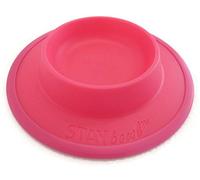 STAYbowl Pet Food and Water Bowl for Cats, Toy Breed Dogs, Bearded Dragons, Turtles, and Small Pets (3/4 Cup in Four Colors (Fucshia (Pink))
