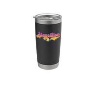 Staycation | Fun Retro Rainbow Letters Stainless Steel Insulated Tumbler
