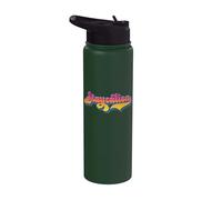 Staycation | Fun Retro Rainbow Letters Stainless Steel Insulated Water Bottle