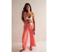 Staycation Lounge Pants by Intimately at Free People in Neon Pink, Size: Large - female