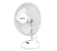 STAYCOOL 16in / 40cm Desk Fan / 3 Speed Settings / 90 Degree Oscillation/Adjustable Vertical Tilt / 50w / Mesh Safety Grill/Quiet Motor/Low Noise/Table Fan / F1021WH / White