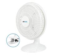 STAYCOOL 6 inch / 15cm 2-in-1 Small Desk/Clip On Cooling Fan - 2 Speed Settings - Adjustable Vertical Tilt - 16W Quiet Electric Motor - F1005WH - White