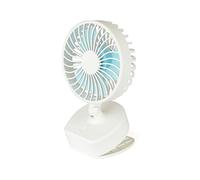 Staycool Mini 4" Portable Usb Rechargeable Clip Desk Fan - White ~ 10's