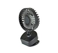STAYCOOL Mini 4" Quiet Portable and Personal USB Rechargeable Clip or Desk Fan - 3 speeds, 360 adjustable, perfect for travel, prams or the menopause - black - F1905BK