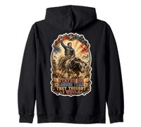 Stayed On Longer Than They Thought I Would Bull Rider Rodeo Zip Hoodie