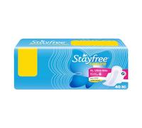 Stayfree Secure XL Ultra Thin Dry Cover Sanitary Pads For Women With Wings, 40 Pads