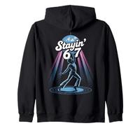 Stayin 67 Disco Seventies Birthday Retro Dance Party Zip Hoodie