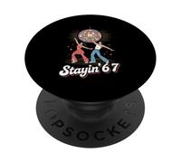 Stayin 67 Retro Disco Vibes Seventies Dance Floor PopSockets Adhesive PopGrip