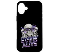 Stayin Alive Skeleton Disco Halloween Vibes Case for iPhone 16 Plus