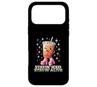 Stayin Iced Stayin Alive Funny Disco Coffee Design Case for iPhone 17 Pro Max