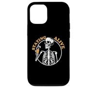 Staying Alive Skeleton Drink Coffee Baristas Coffee Lover Case for iPhone 12/12 Pro