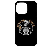 Staying Alive Skeleton Drink Coffee Baristas Coffee Lover Case for iPhone 14 Pro Max