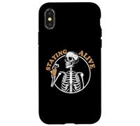 Staying Alive Skeleton Drink Coffee Baristas Coffee Lover Case for iPhone X/XS