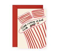 Staying In Bed Love Card - ‘I Love Rotting in Bed with You’ - Cute and Quirky Valentines Day or Anniversary Ideas for Babe, Boyfriend, Girlfriend, Him, Her, Partner, Hun - Comes with Fun Stickers