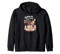 Staying Up Til 9 Funny New Year Bedtime Tired Zip Hoodie