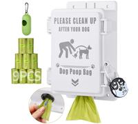 STAYPOT Outdoor Dog Poop Bag Dispenser Wall Mountable, Waterproof Poop Bag Organizer Dispenser for Home, Porch, Lawn, Yard Cleanup- Neighbor-Friendly Cleanup Solution(Dispenser + 135 Bags+ Lock)
