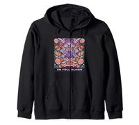 Stays Wild, Flower Child In Full Blooms Graphic Illustration Zip Hoodie
