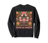 Stays Wild, Flower Child Rooted in Strength Floral Graphic Sweatshirt