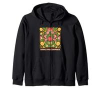 Stays Wild, Flower Child, Thinking Good Thoughts graphic tee Zip Hoodie