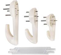 StayUnique1 - Picture Hooks (60 PCS) Picture Hanging Kit Assorted Picture Hanging Hooks Non-Trace Hard Wall Hanger Hook White Picture Hanger Set