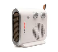 STAYWARM® 2000w Deluxe Upright and Flatbed Fan Heater with 2 Heat Settings/Cool Blow Fan/Variable Thermostat/Frost Watch/Overheat Protection - F2015WH - White